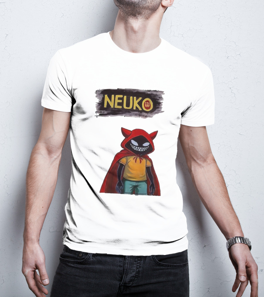 Neuko Evilhood Red Cloak Character With Mischievous Grin T-Shirt