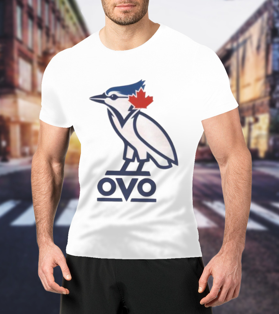 Toronto Blue Jays OVO Owl Maple Leaf Emblem T-Shirt
