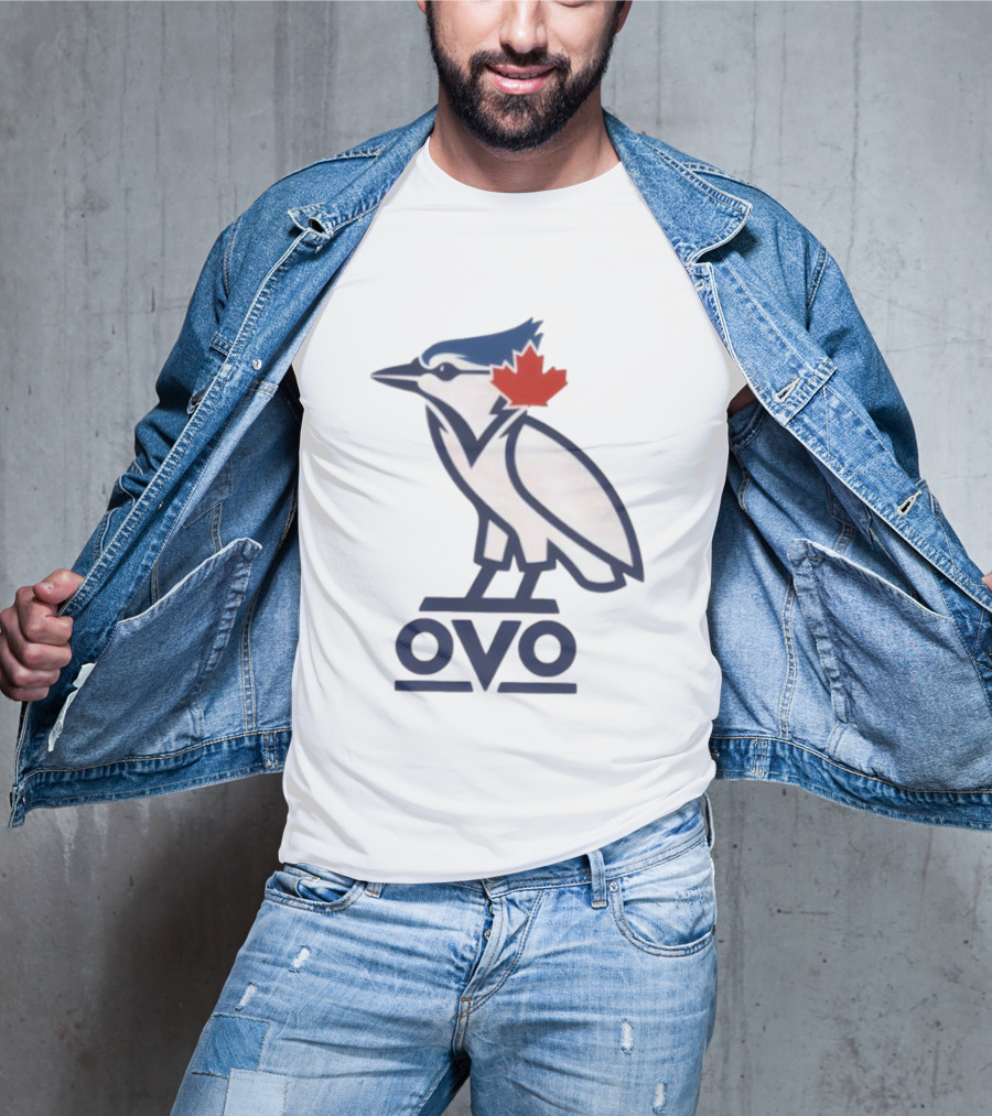 Toronto Blue Jays OVO Owl Maple Leaf Emblem T-Shirt