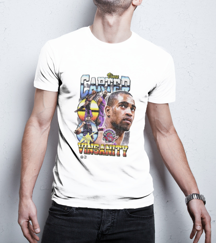 Vince Carter Vinsanity Raptors NBA Vintage Collage T-Shirt