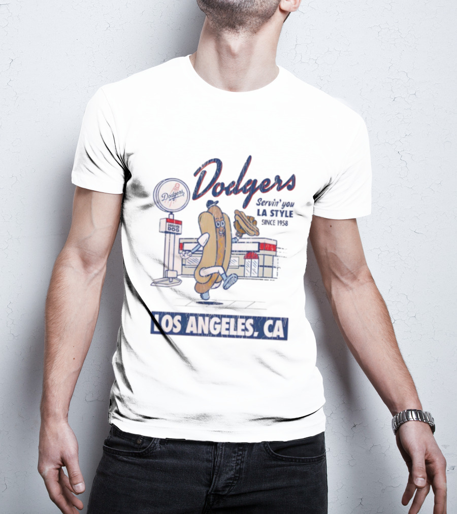 Los Angeles Dodgers Deli Dog Specialty Los Angeles CA Since 1962 T-Shirt