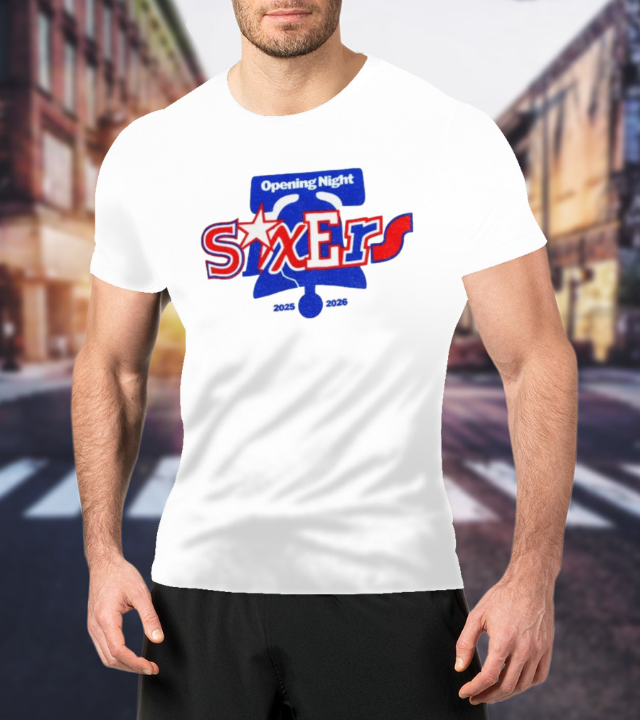 Philadelphia 76ers Opening Night Liberty Bell 2025 2026 T-Shirt