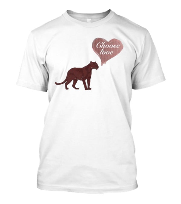 Pinkpantheress Choose Love Heart Panther Collaboration T-Shirt