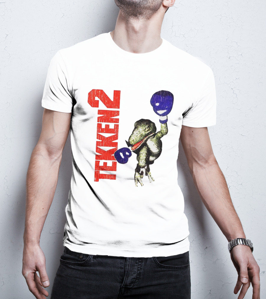 Tekken 2 Dinosaur Alex Purple Boxing Gloves Vintage Retro Gamer Appeal T-Shirt