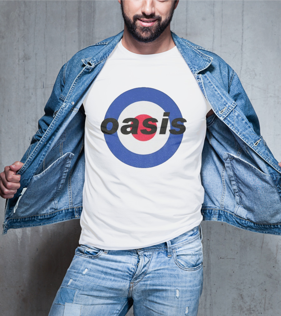Oasis Mod Roundel Brit Pop Icon Style T-Shirt