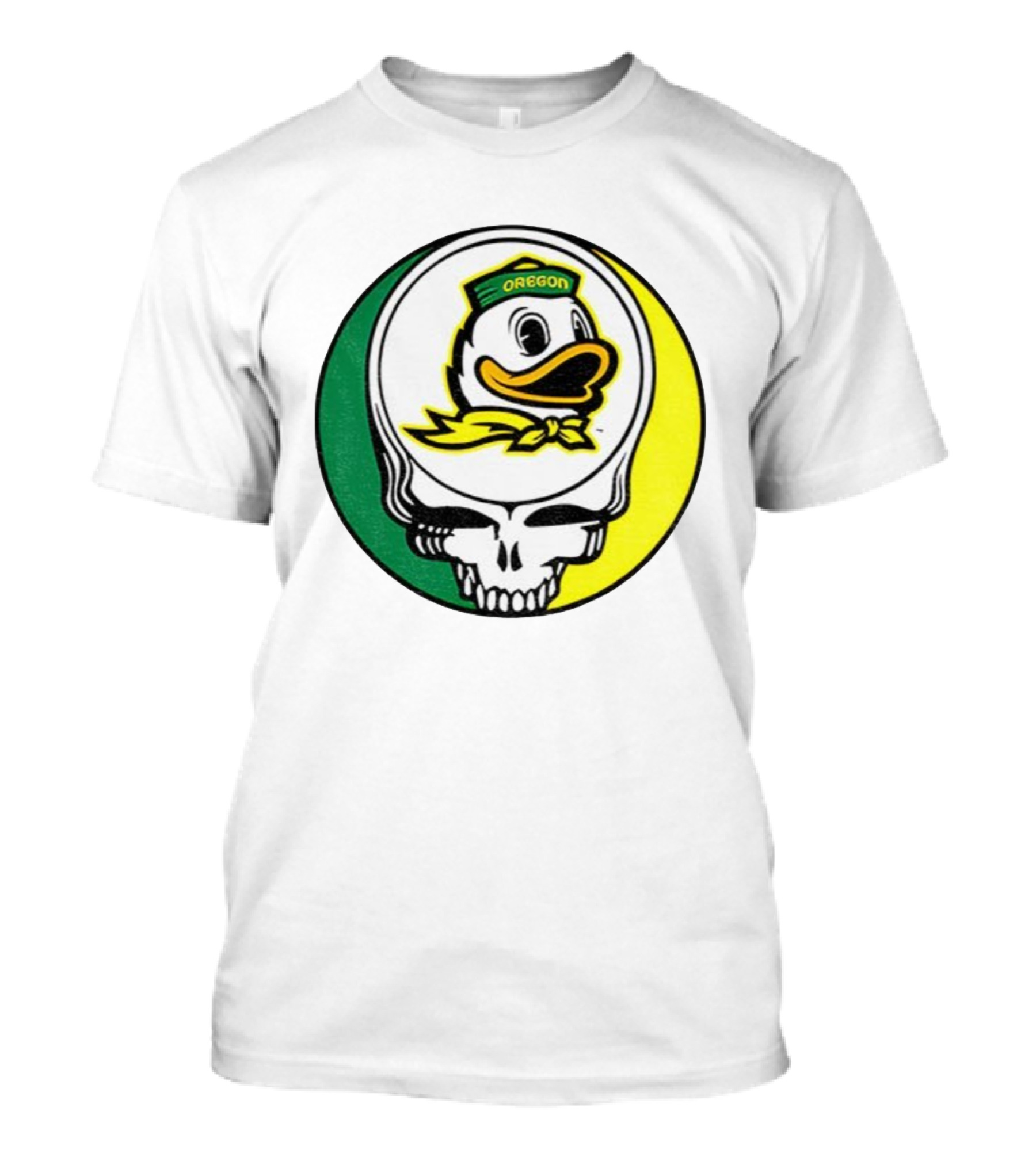 Grateful Ducks Oregon Ducks Grateful Dead Skull Icon Fusion T-Shirt