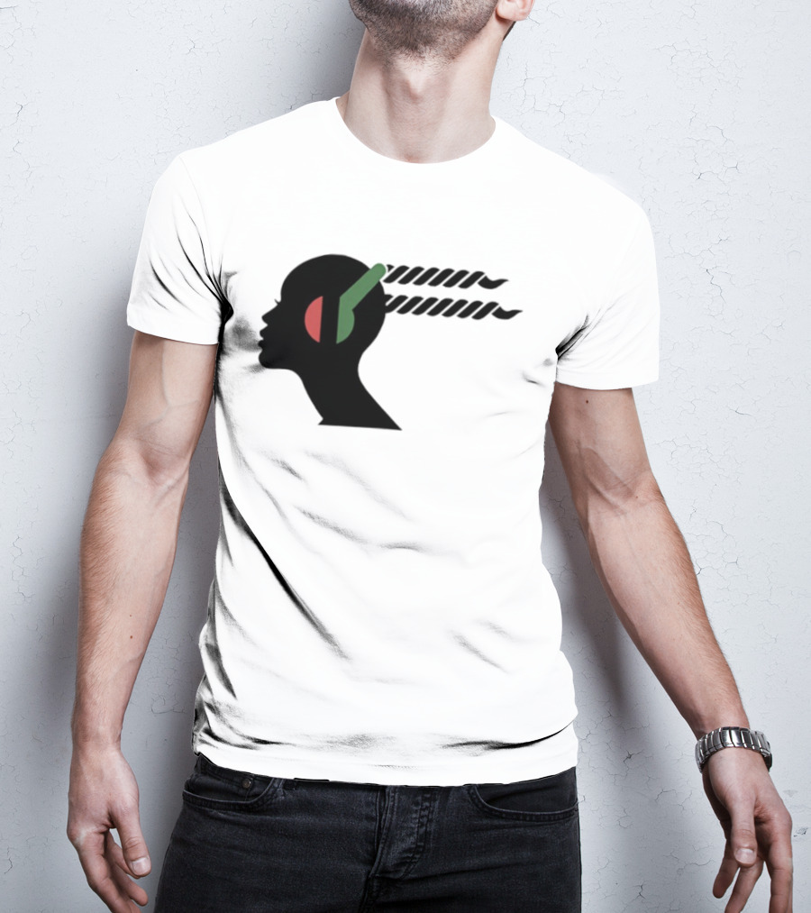 Jeffrey Wright Highest 2 Lowest Stackin’ Hits Records Silhouette With Headphones T-Shirt