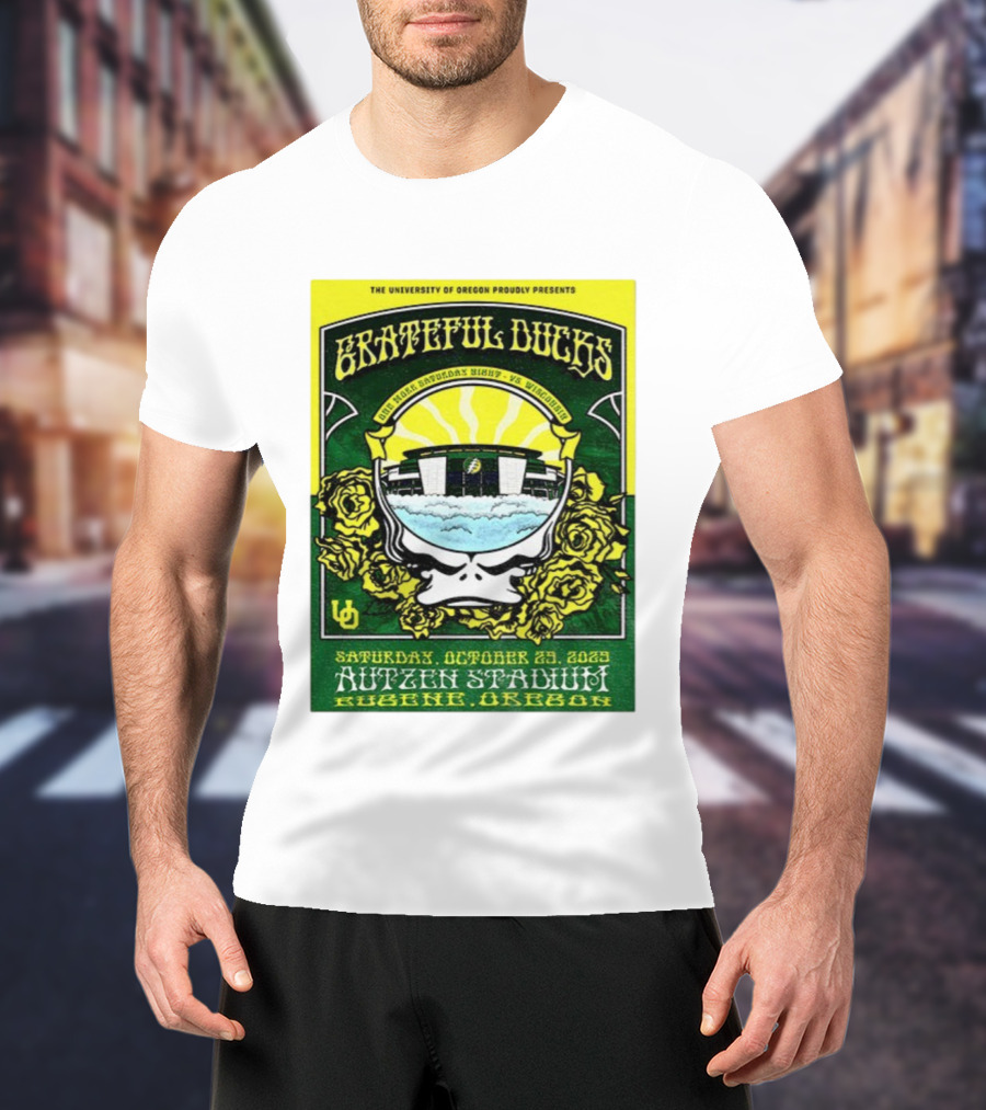 University Of Oregon Grateful Ducks One More Saturday Night Vs Wisconsin October 25 2025 Autzen Stadium Eugene T-Shirt