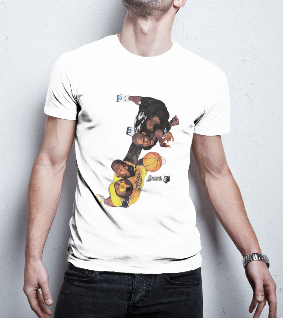 Kobe Bryant Los Angeles Lakers Kevin Garnett Minnesota Timberwolves NBA Vintage Rivalry T-Shirt