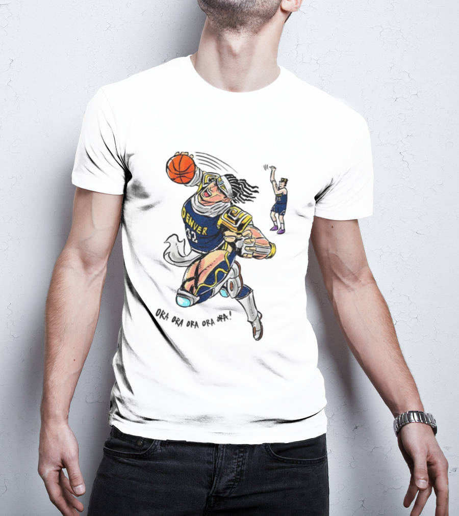 Denver Nuggets Anime Nikola Jokić Vs Aaron Gordon Basketball Ora Ora T-Shirt