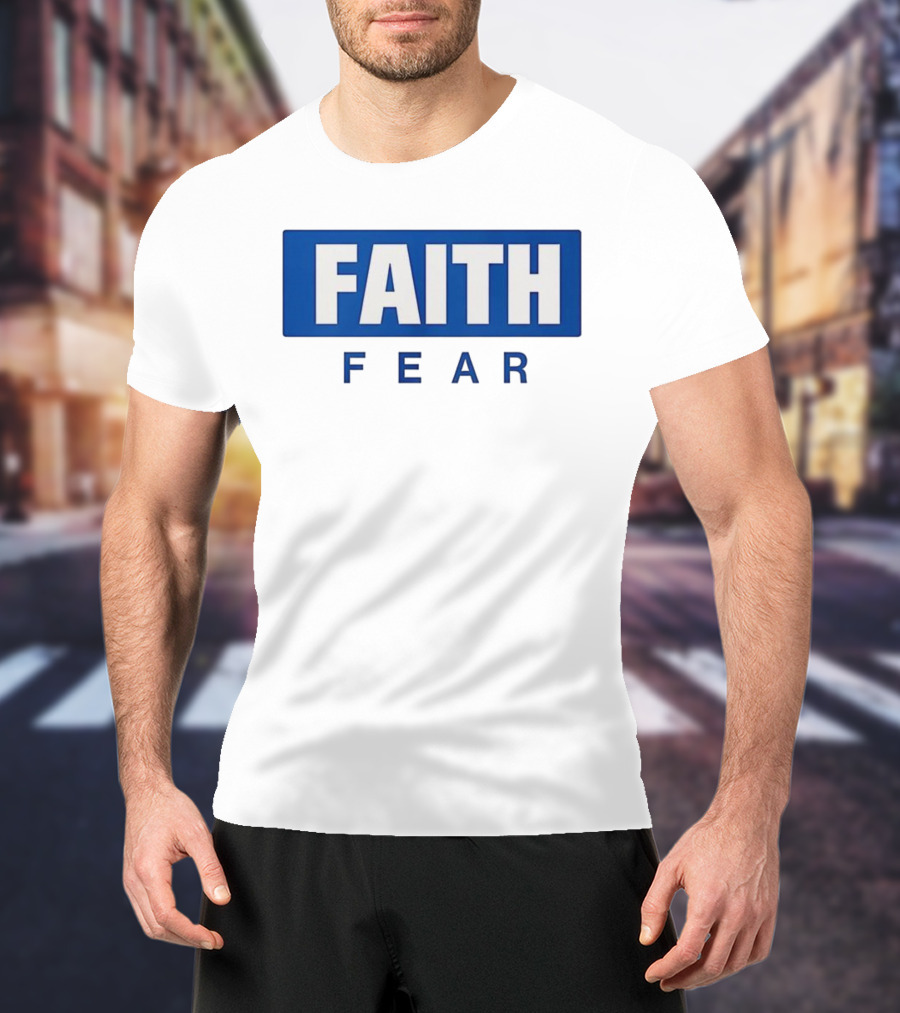 FAITH Over Fear Bold Block Lettering T-Shirt