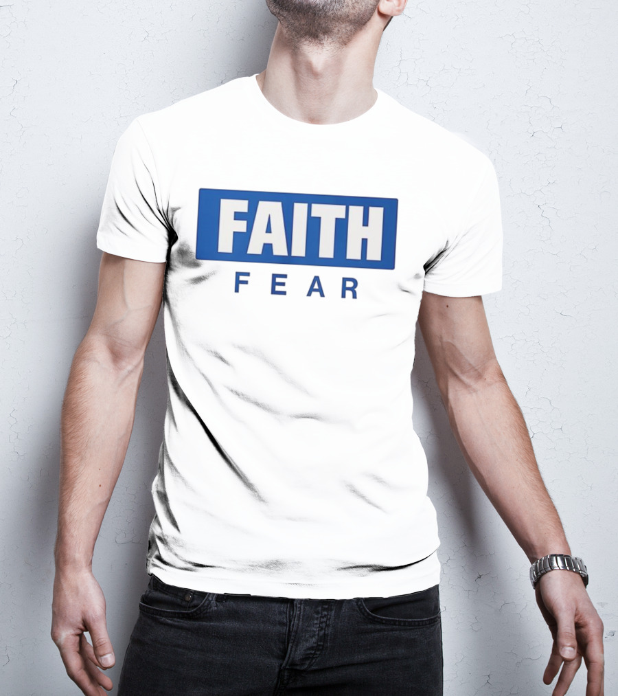 FAITH Over Fear Bold Block Lettering T-Shirt