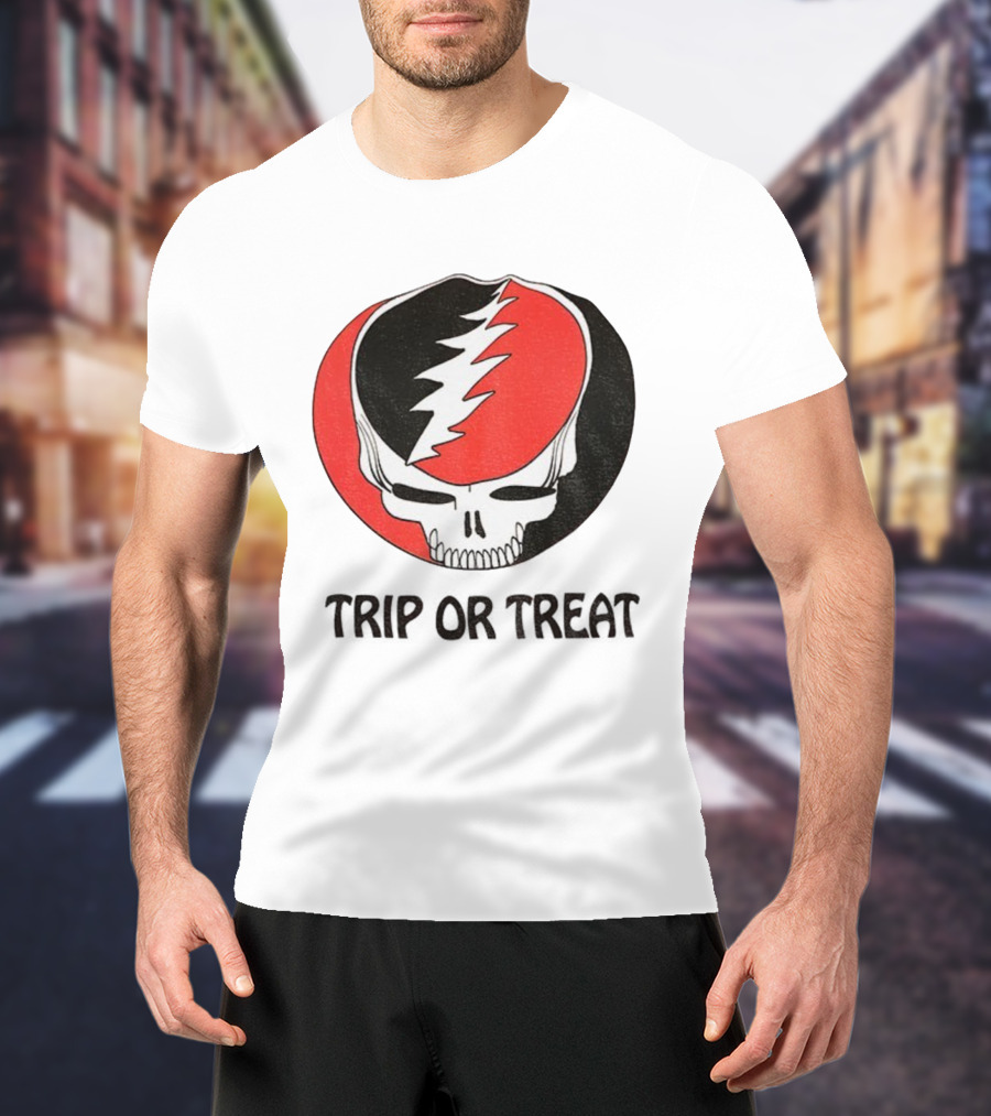 Grateful Dead Skull Trip Or Treat Halloween T-Shirt
