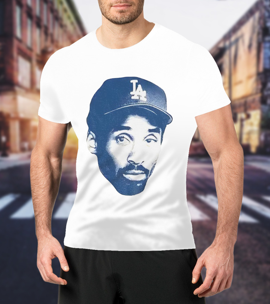 Kobe Bryant Los Angeles Dodgers MLB Vintage Big Face T-Shirt