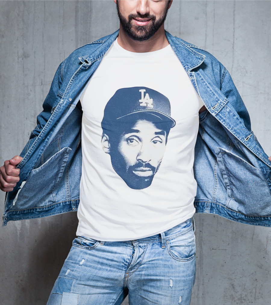 Kobe Bryant Los Angeles Dodgers MLB Vintage Big Face T-Shirt