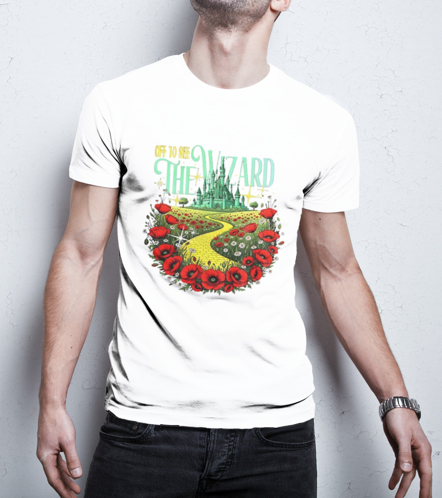 Off To See The Wizard Yellow Brick Road Castle Poppies T-Shirt