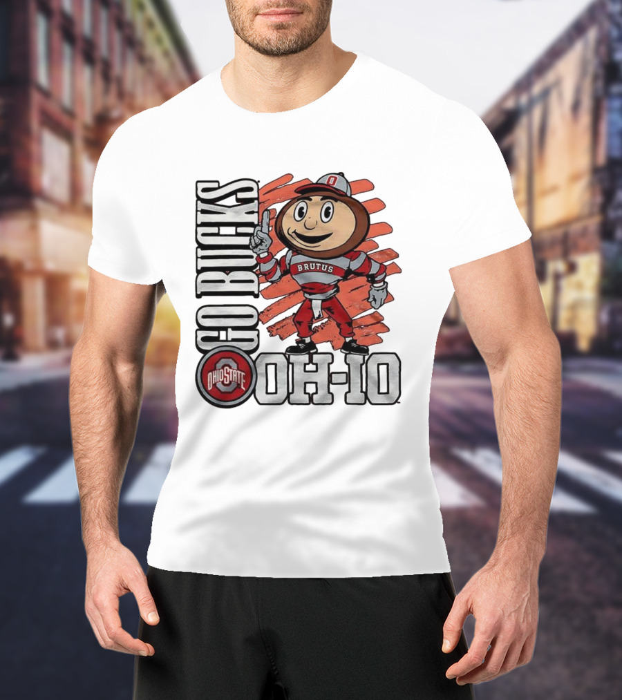 Ohio State Buckeyes Brutus Mascot Go Bucks OH-IO T-Shirt