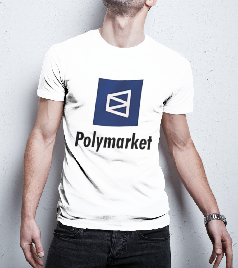 Polymarket Prediction Market Symbol Blue Background T-Shirt