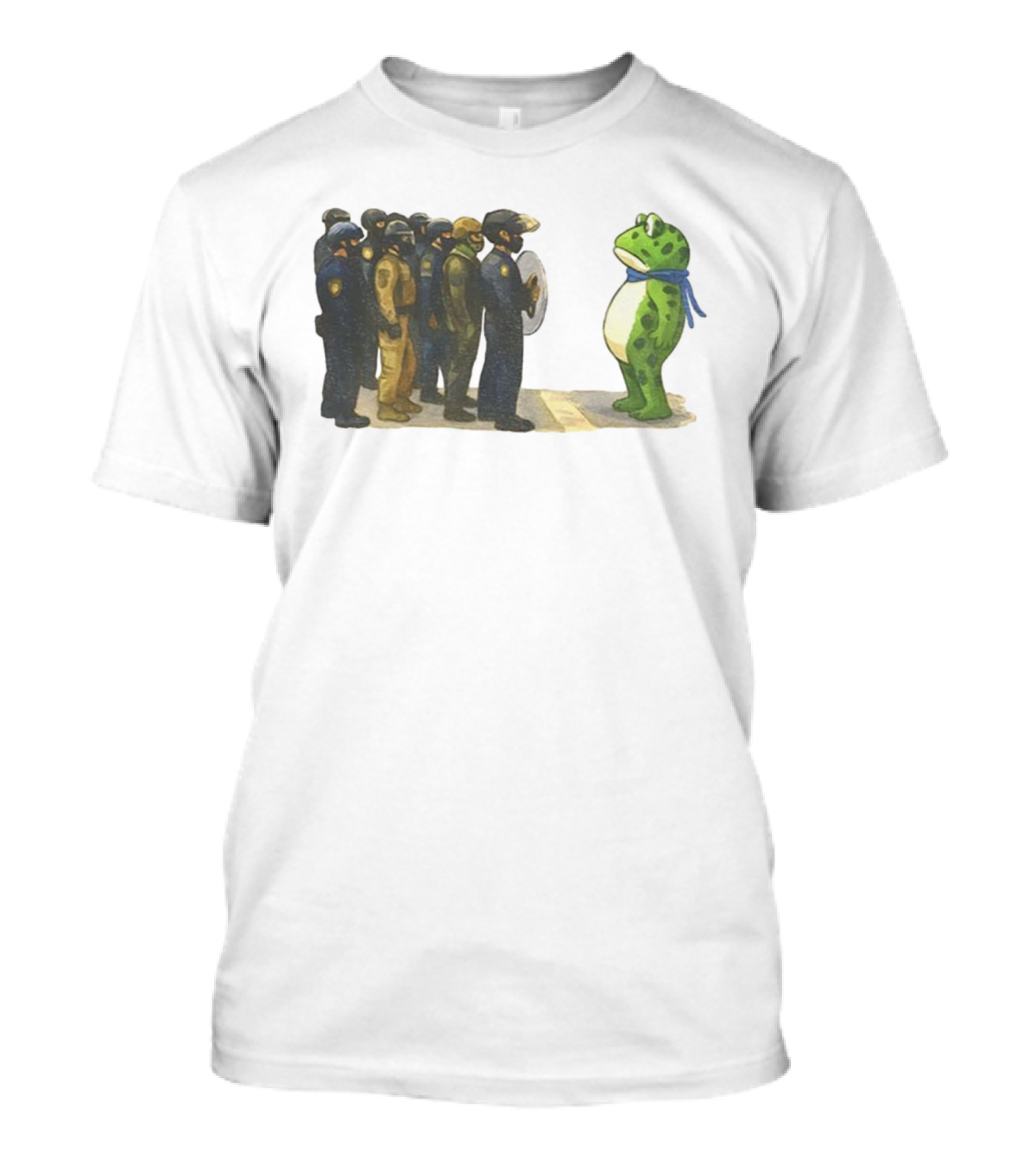Portland Freedom Frog Anti Ice Resistance Protest Scene T-Shirt