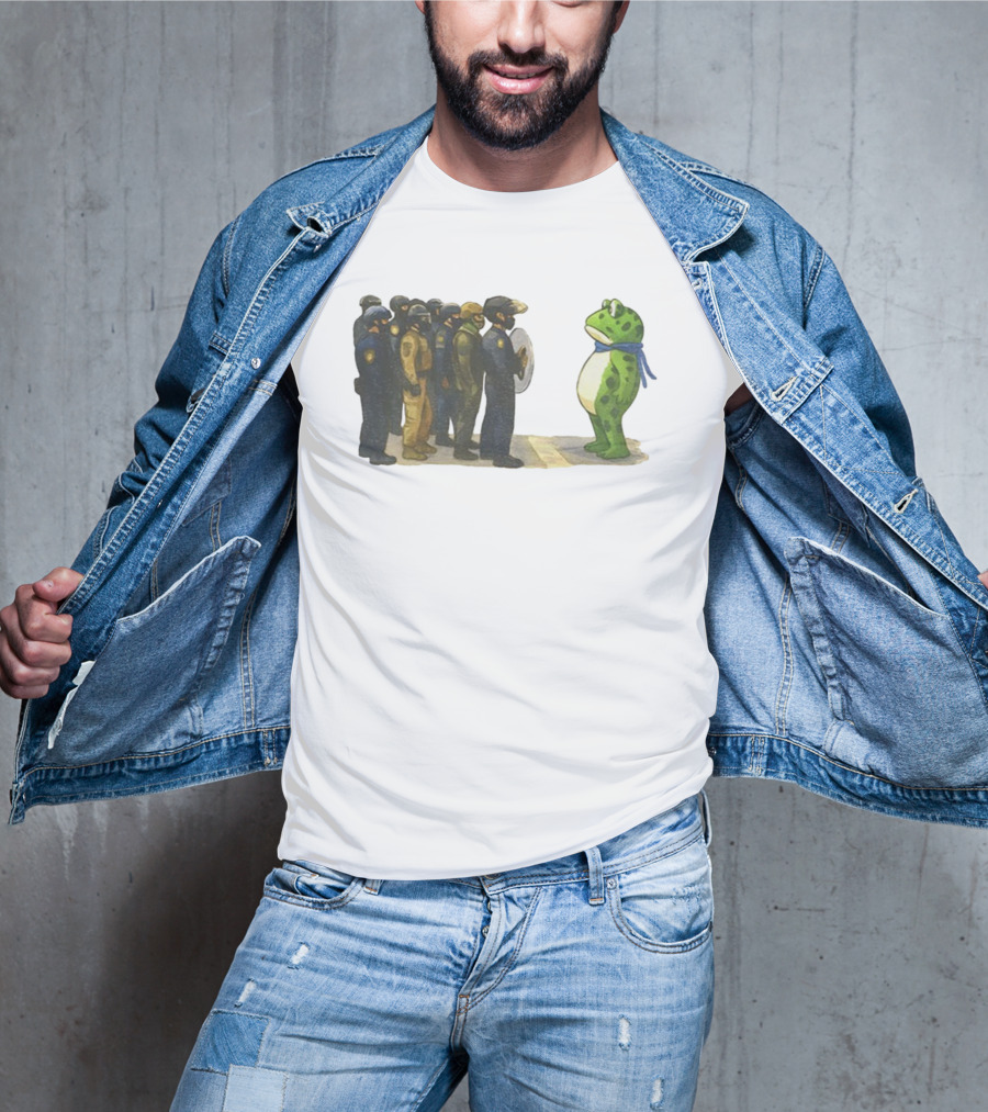 Portland Freedom Frog Anti Ice Resistance Protest Scene T-Shirt