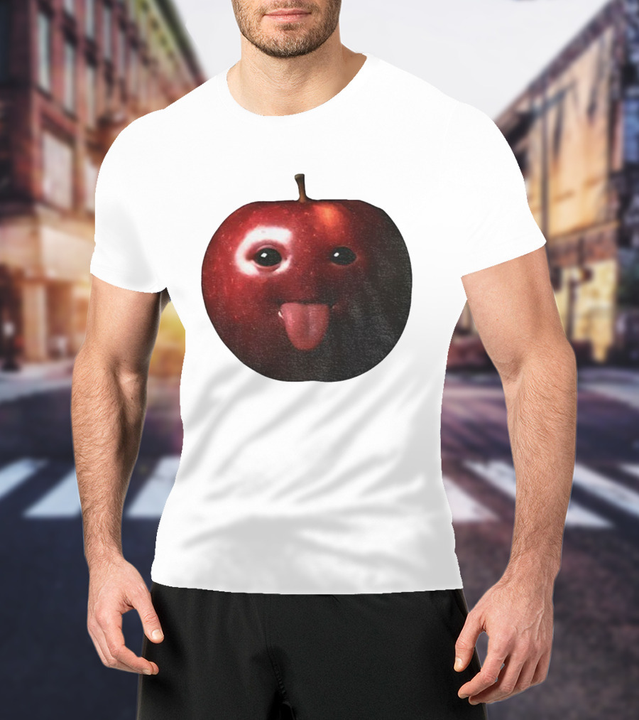 Silly AI Generated Apple Meme With Tongue Out T-Shirt