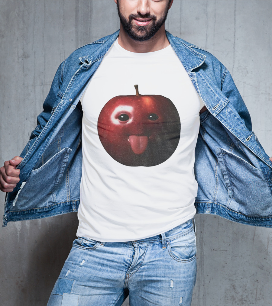 Silly AI Generated Apple Meme With Tongue Out T-Shirt