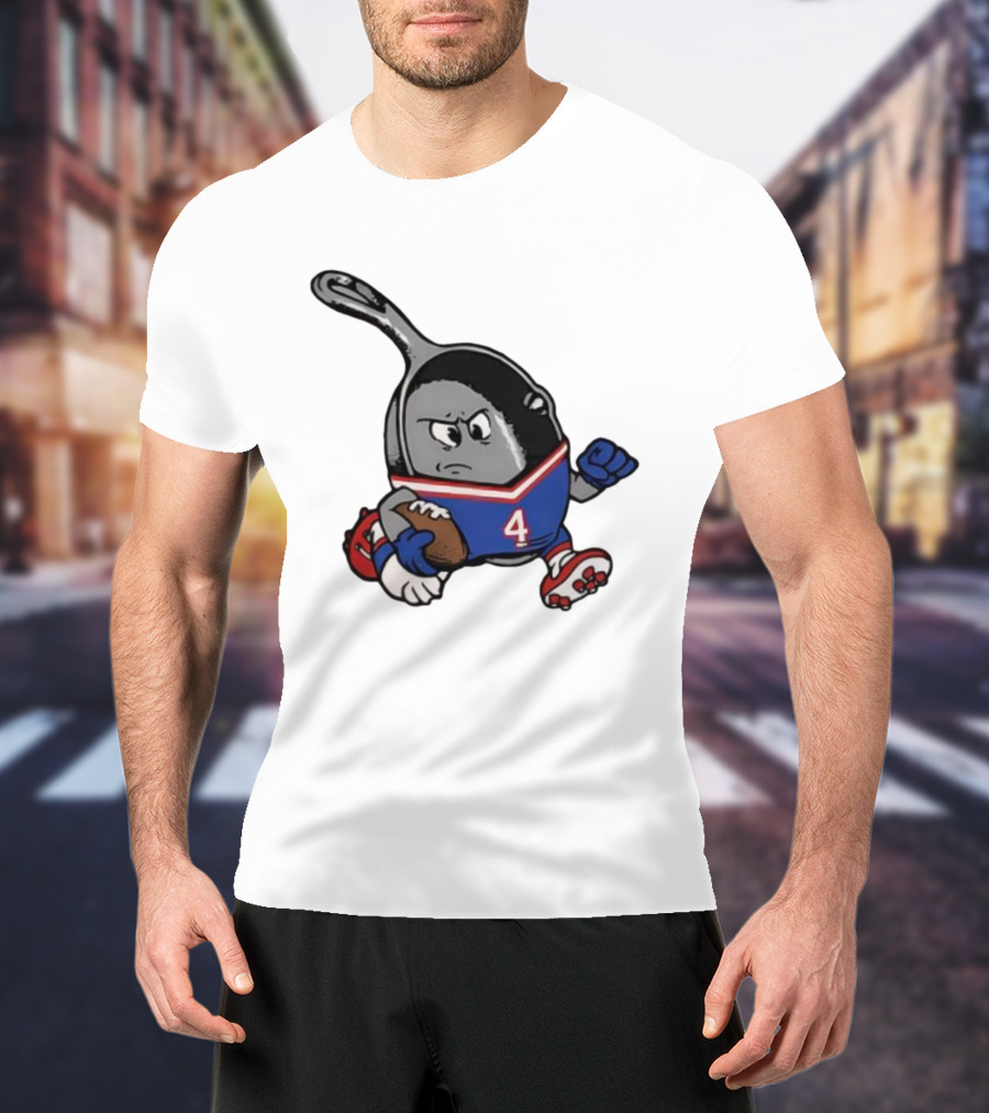 Buffalo Bills Football Pan Character Running With Ball NFL Team Spirit T-Shirt