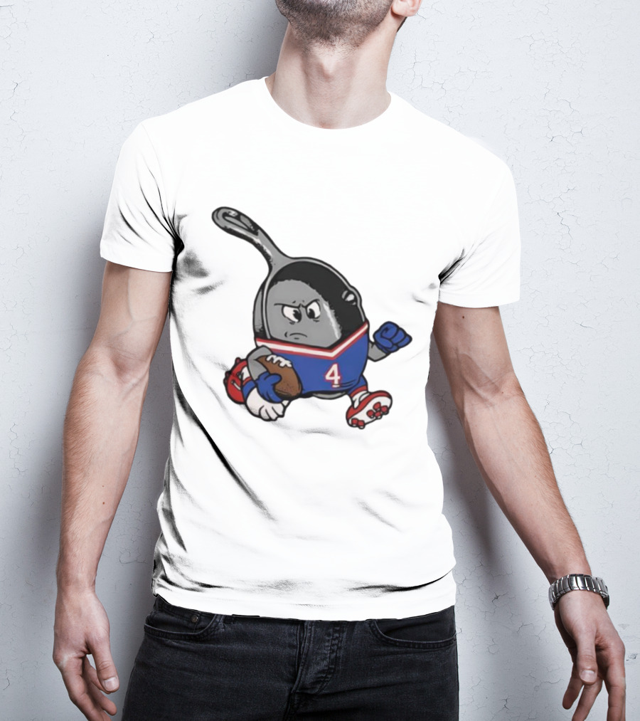 Buffalo Bills Football Pan Character Running With Ball NFL Team Spirit T-Shirt