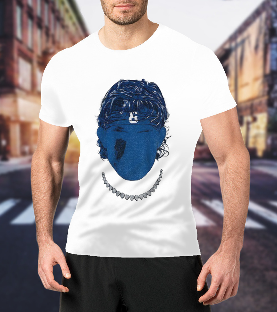 Jaxson Dart Blue Face New York Giants NFL Football 2025 T-Shirt