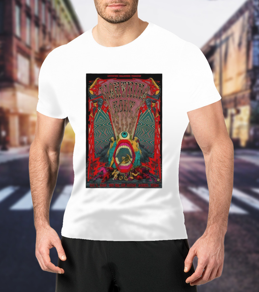 Levitation Halloween Fracas Lightning Bolt Nov 1 2025 Empire Austin Texas T-Shirt