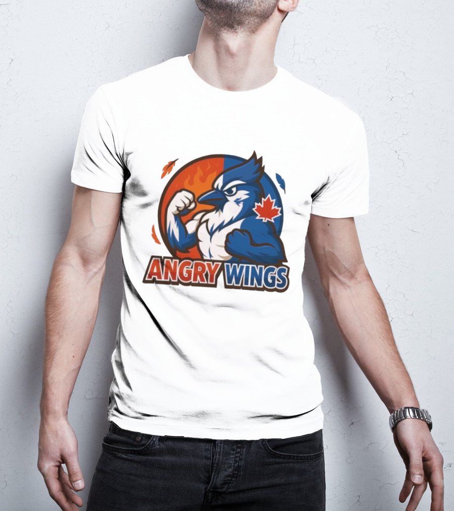 Toronto Blue Jays Angry Wings Mascot Maple Leaf T-Shirt