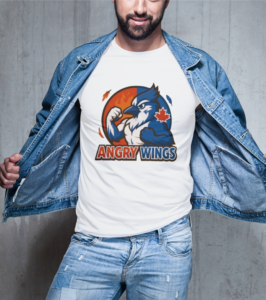 Toronto Blue Jays Angry Wings Mascot Maple Leaf T-Shirt