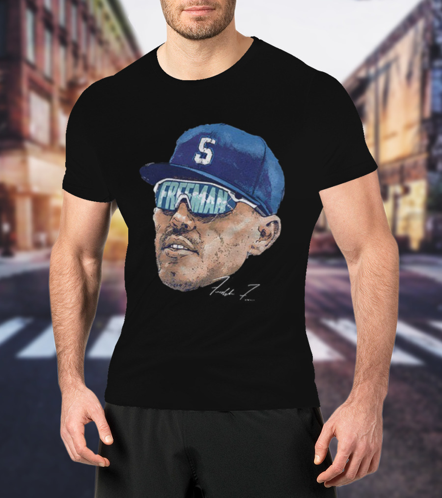 Freddie Freeman Big Face Signature 2025 Dodgers MLB Baseball World Series T-Shirt