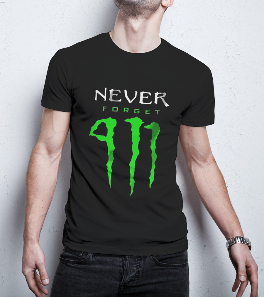 NEVER FORGET 911 Green Claw Marks T-Shirt
