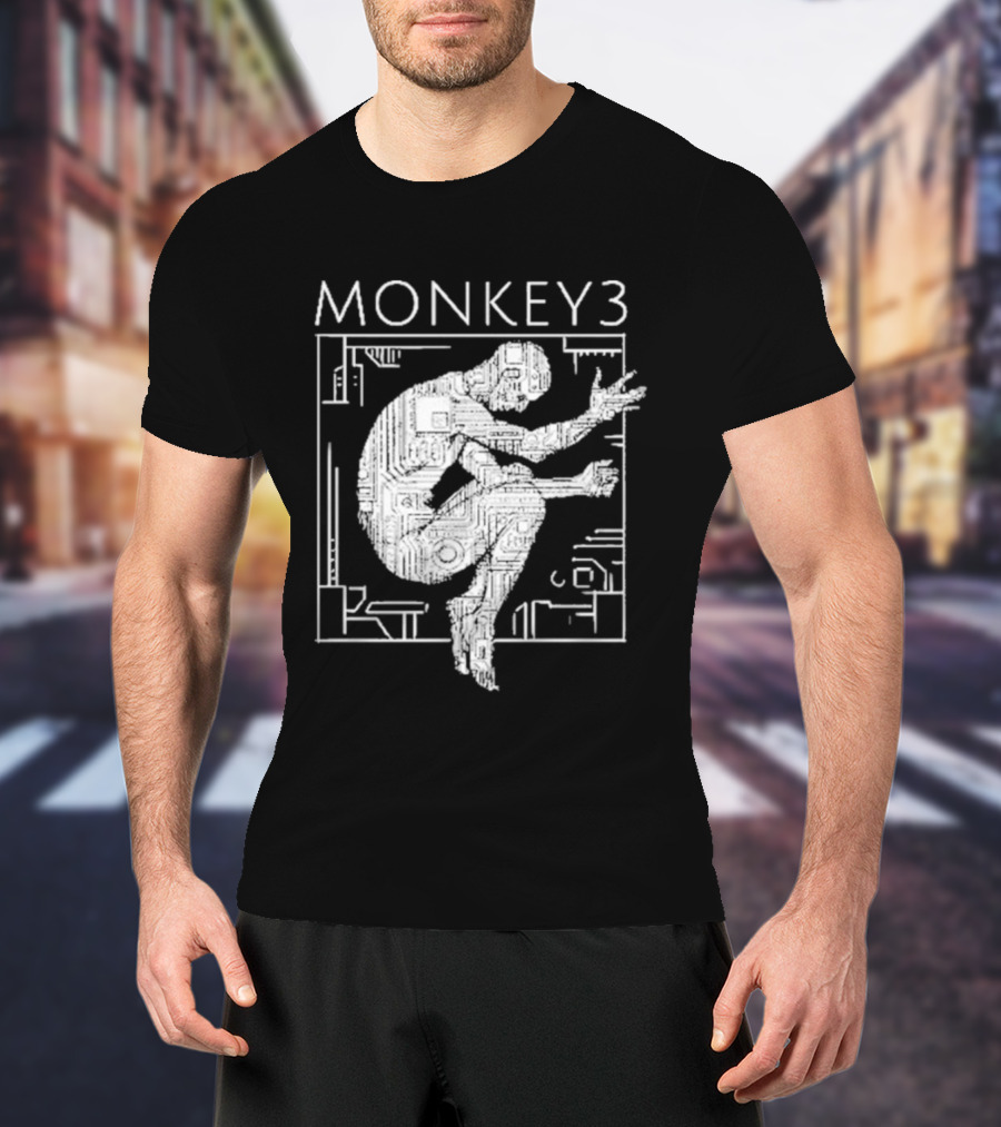 Monkey3 Welcome To The Machine Album Cover Silhouette T-Shirt