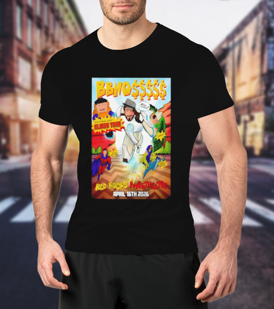 BBNO$ Tour Red Rocks Amphitheatre April 16 2026 With Special Guest Oliver Tree T-Shirt