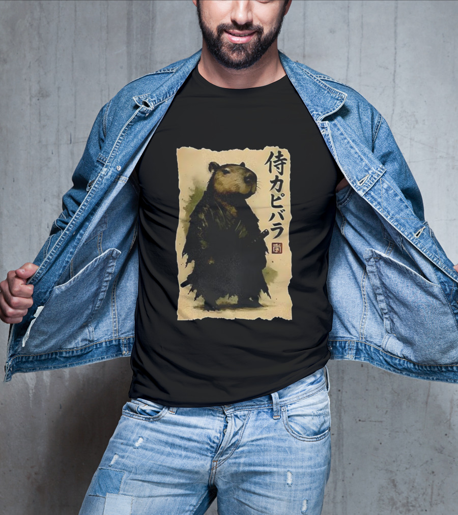 Capybara Samurai 侍カピバラ Japanese Theme T-Shirt