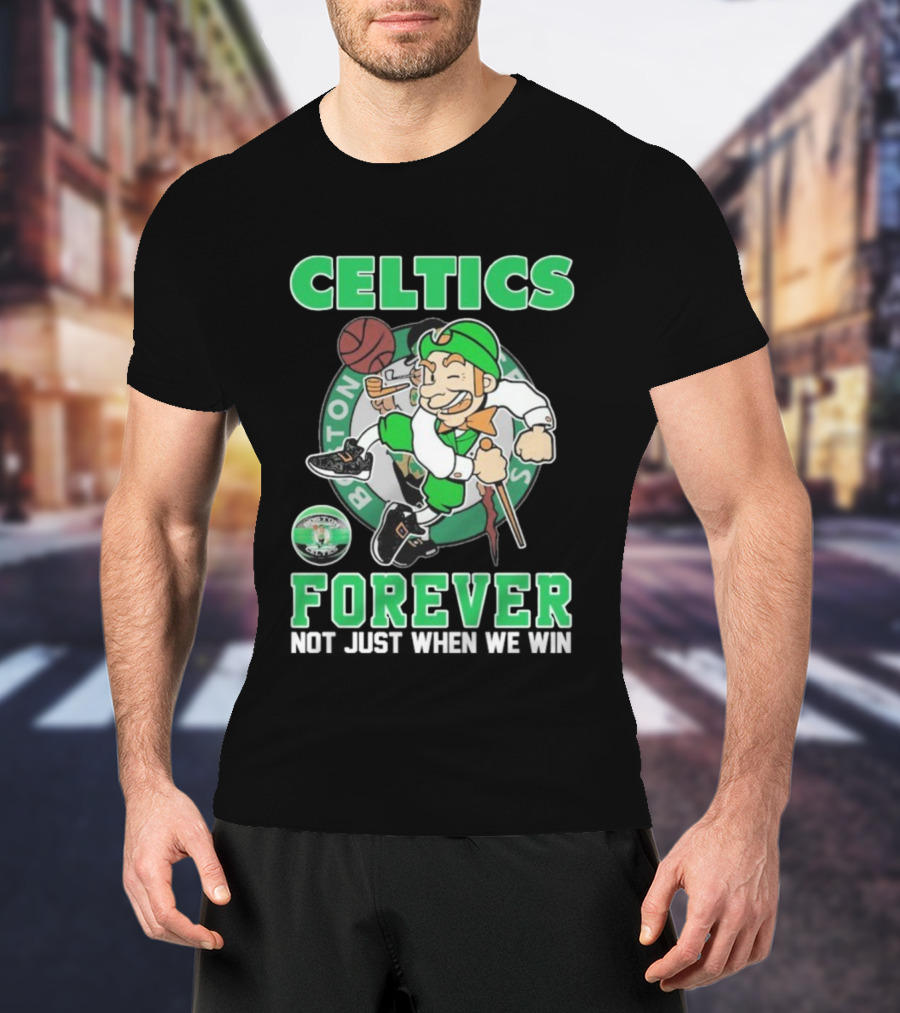 Boston Celtics Forever Team Logo Fan Mascot T-Shirt