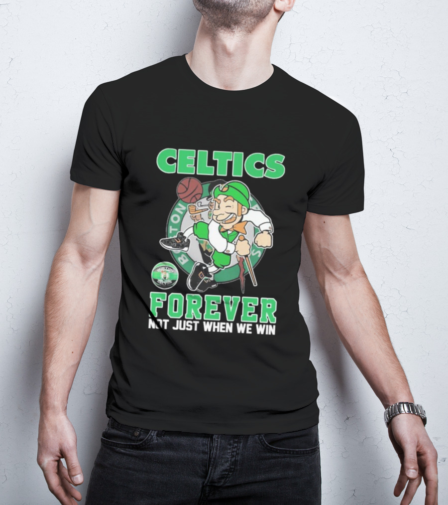 Boston Celtics Forever Team Logo Fan Mascot T-Shirt