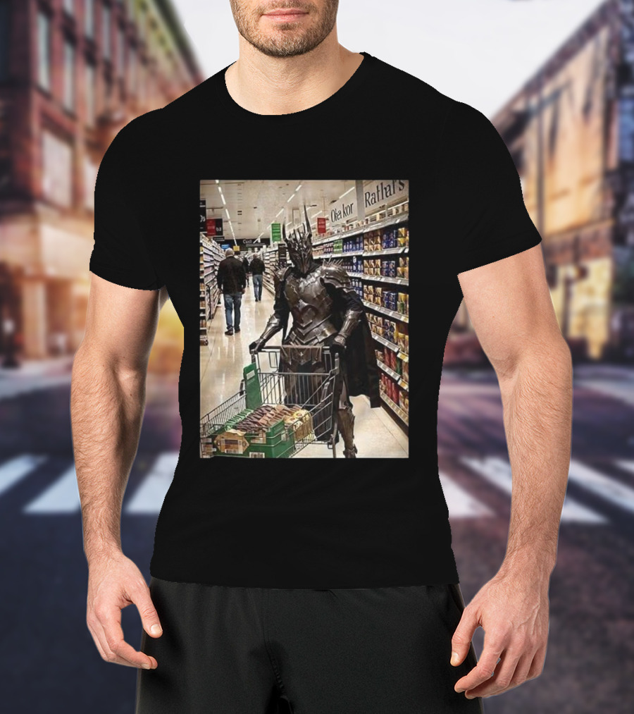Sauron Shopping Adventure In Grocery Aisle T-Shirt