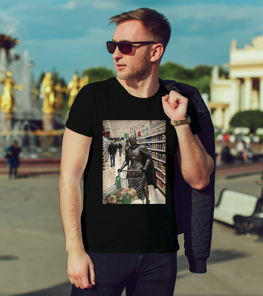 Sauron Shopping Adventure In Grocery Aisle T-Shirt