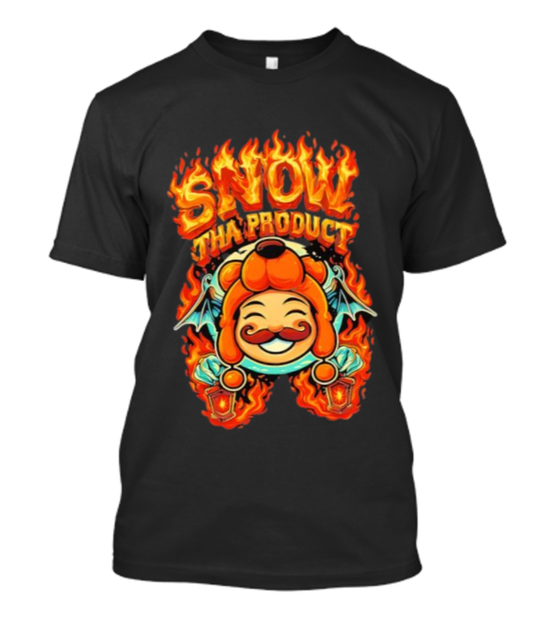 Snow Tha Product Fiery Bat Lanterns Halloween T-Shirt