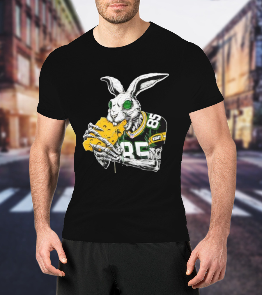 Tucker Kraft Green Bay Packers Rabbit 85 Cheese Eater T-Shirt