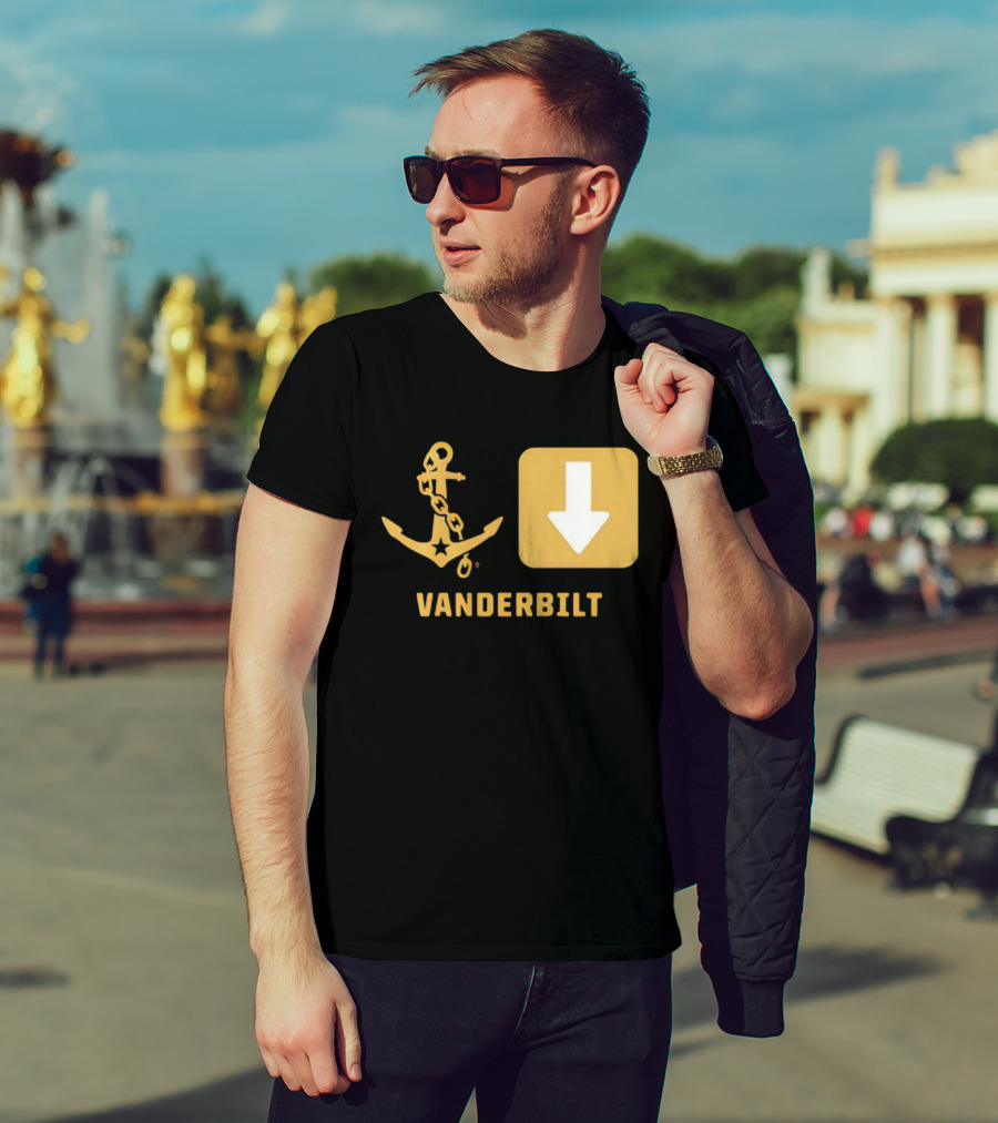 Vanderbilt Commodores Anchor Down Symbols Football Logo T-Shirt