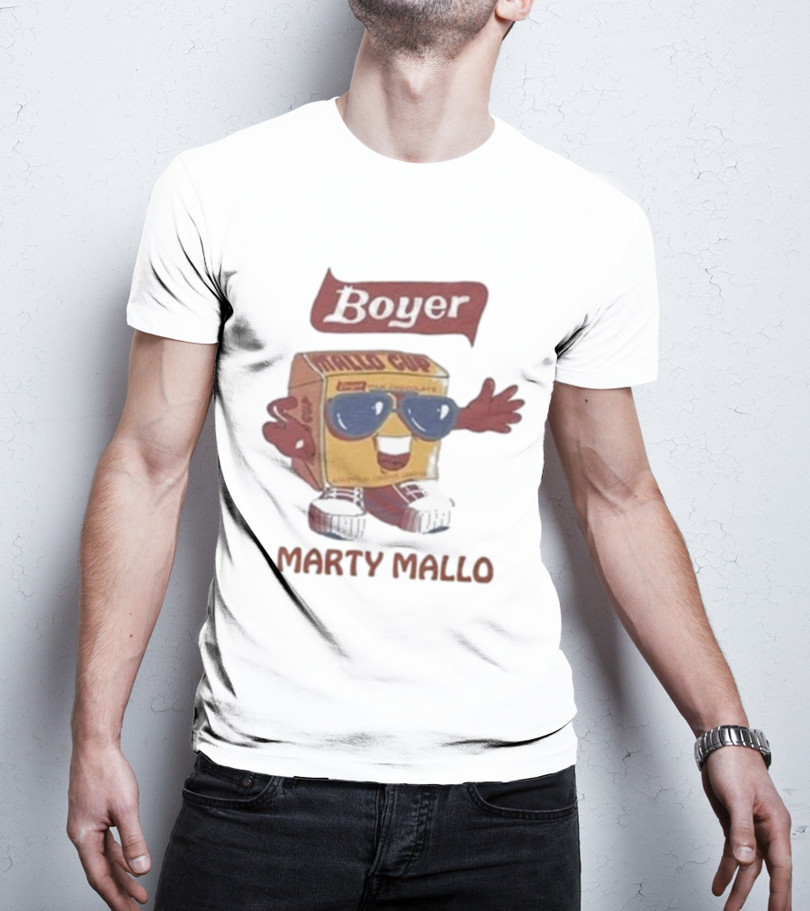 Boyer Mallo Cup Marty Mallo Character With Sunglasses T-Shirt
