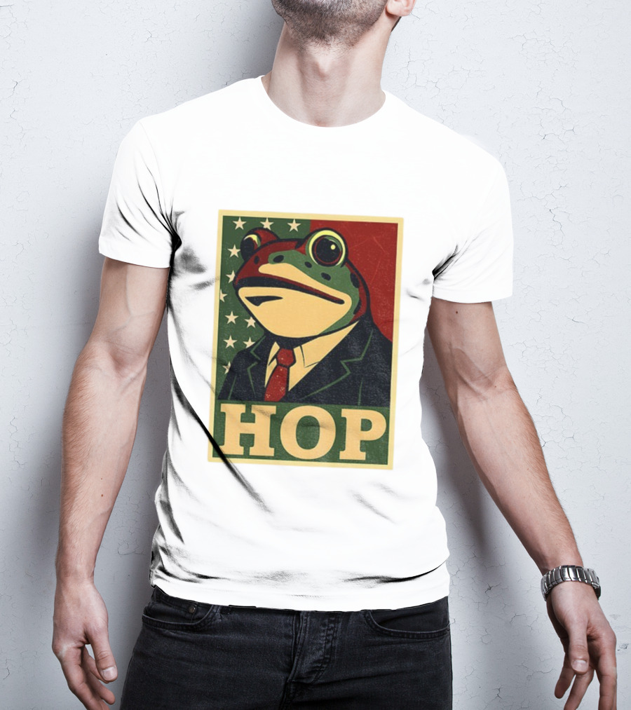 Frog HOP Portland Protest Anti ICE Anti Fascism American Flag T-Shirt