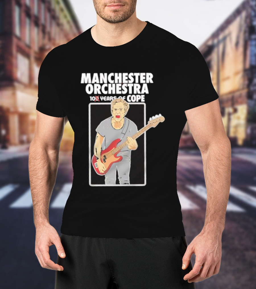 Manchester Orchestra 100 Years Of Cope Bass Guitar Illustration T-Shirt