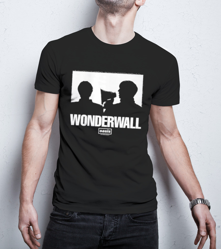 Oasis Wonderwall Silhouette Iconic Music Tribute T-Shirt