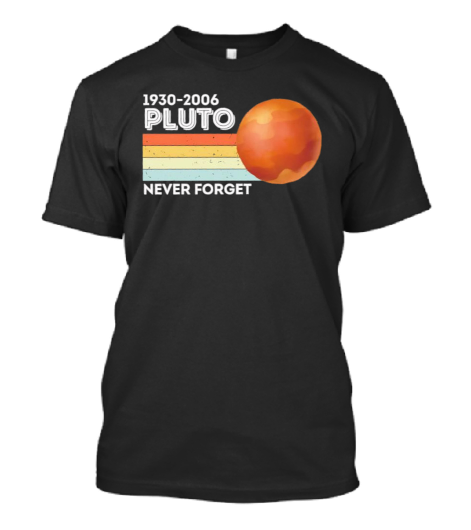 Pluto Never Forget 1930 2006 Vintage Retro Planet Tribute T-Shirt