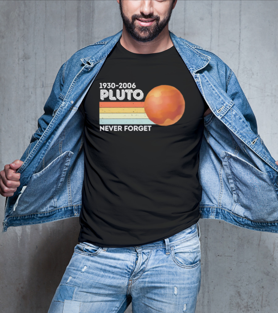 Pluto Never Forget 1930 2006 Vintage Retro Planet Tribute T-Shirt